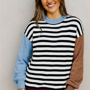 The Emma Stripe Color Block
Sweater